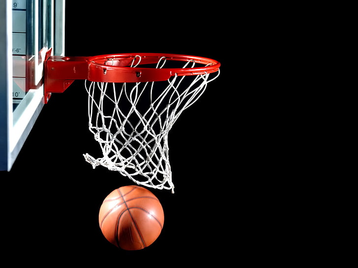 Basketball Ball und Hoop, Der Ball, Korb, Basketball, HD-Hintergrundbild