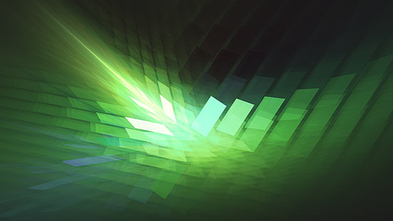 зеленый абстрактный рисунок, абстрактный, зеленый, HD обои HD wallpaper