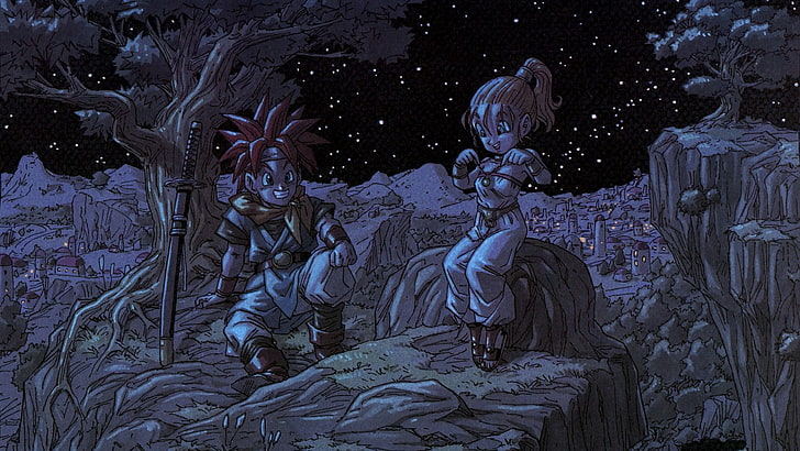 Dragon Ball Broly und Bulma Grafik, SNES, Chrono Trigger, HD-Hintergrundbild