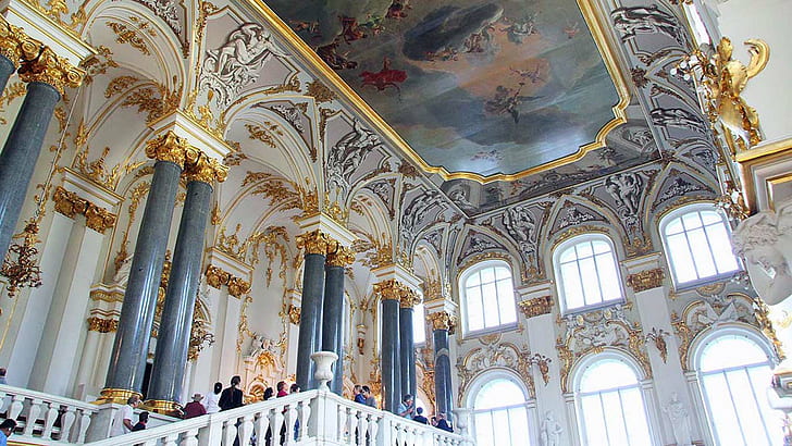 Ceiling At Hermitage Exploring The Hermitage Museum, HD wallpaper
