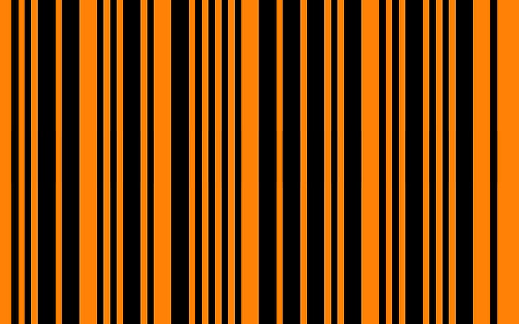 simple, black, orange, HD wallpaper