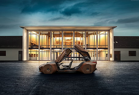 ซูเปอร์คาร์รถยนต์แห่งอนาคต BMW Vision Next 100, วอลล์เปเปอร์ HD HD wallpaper