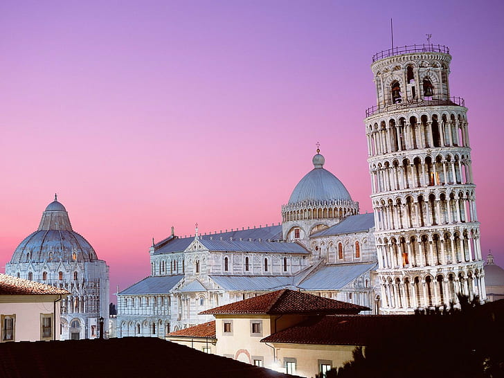 mimari, şehir, Pisa Kulesi, İtalya, HD masaüstü duvar kağıdı