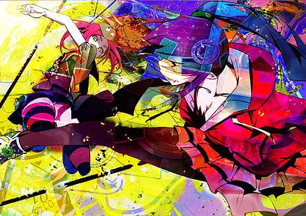 Monogatari Series, Ononoki Yotsugi, Oshino Shinobu, anime, anime girls, วอลล์เปเปอร์ HD HD wallpaper