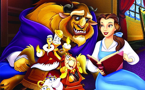 Beauty and the Beast แอนิเมชั่นครอบครัวแฟนตาซีเบนสัน, วอลล์เปเปอร์ HD HD wallpaper