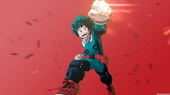 grünhaarige Anime-Charaktertapete, Anime, My Hero Academia, Boku no Hero Academia, Izuku Midoriya, HD-Hintergrundbild HD wallpaper