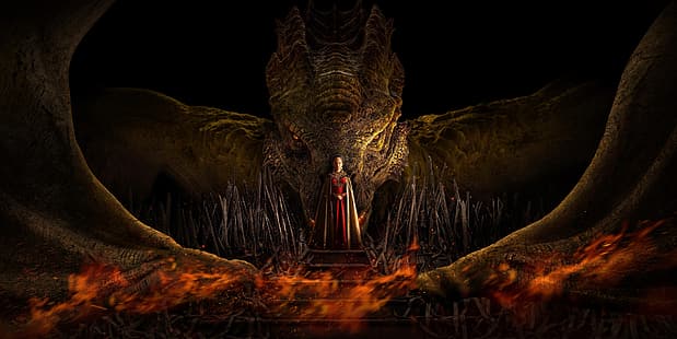 House of the Dragon, drake, Game of Thrones, HD tapet HD wallpaper