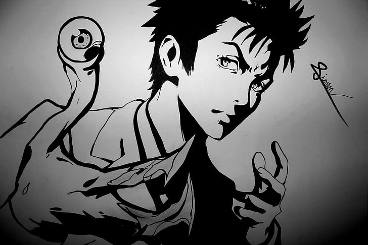 croquis d'anime masculin, Izumi Shinichi, anime, Parasyte -la maxime-, Fond d'écran HD