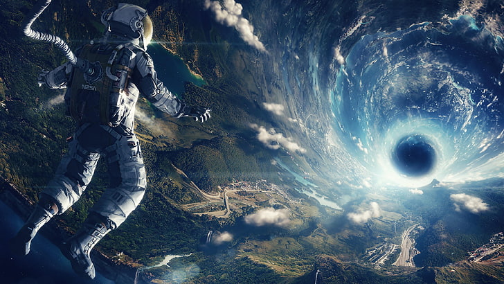 Weltraum, Astronaut, Wurmloch, HD-Hintergrundbild