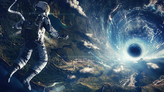 Weltraum, Astronaut, Wurmloch, HD-Hintergrundbild HD wallpaper