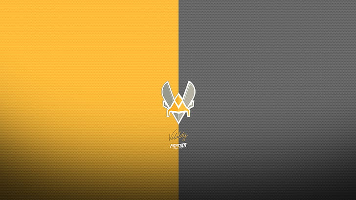 vitalitas, e-sports, logo, kuning, abu-abu, Wallpaper HD