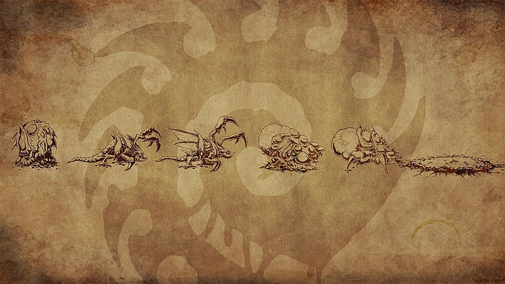 insect revolution logo, StarCraft, Zerg, zergling, banelings, video games, HD wallpaper
