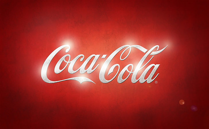 Coca-Cola, logo, Sfondo HD