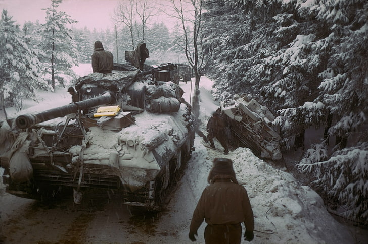 tank putih, tank, Perang Dunia II, militer, vintage, prajurit, kendaraan, Wallpaper HD