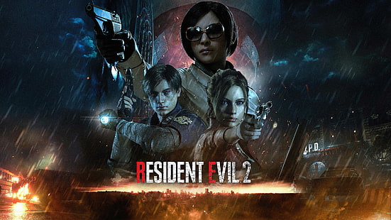 Resident Evil 2, Resident Evil 2 Remake, ada wong, Claire Redfield, Leon Kennedy, Tapety HD HD wallpaper