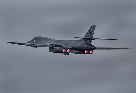 volo, Lancer, bombardiere, B-1B, strategico, Rockwell, supersonico, Sfondo HD HD wallpaper