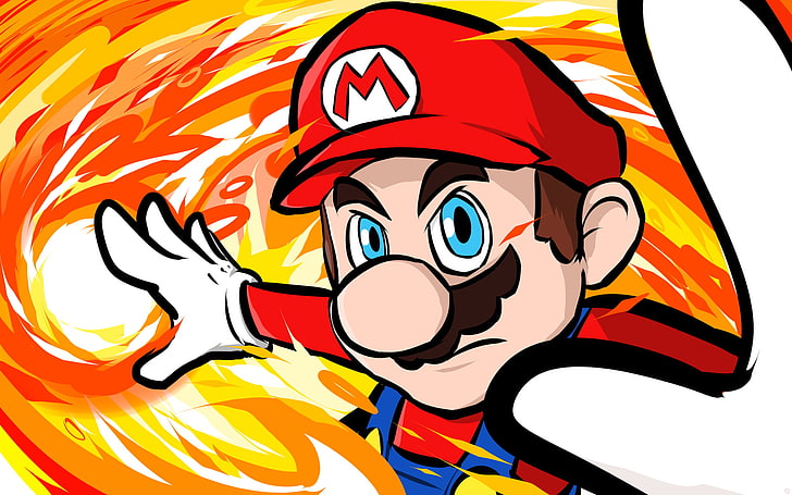 Super Mario-illustration, ishmam, Super Mario, Super Mario Bros., Mario Bros., HD tapet