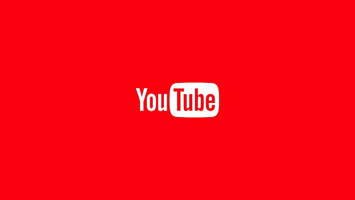 vermelho, branco, logotipo, youtube, HD papel de parede