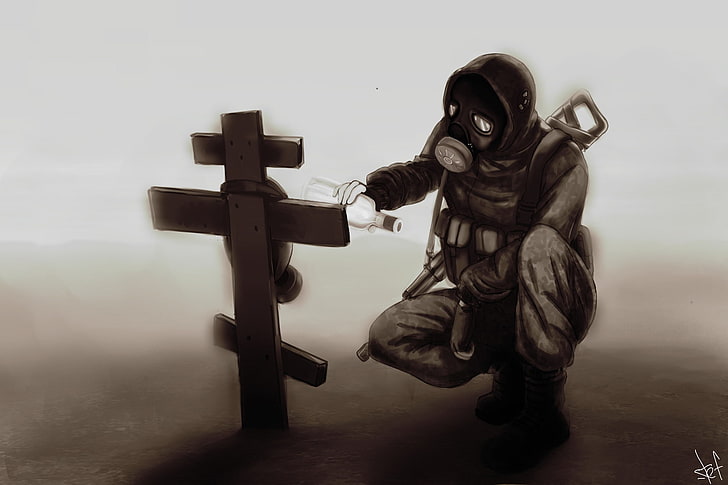 gas masks, S.T.A.L.K.E.R., apocalyptic, HD wallpaper