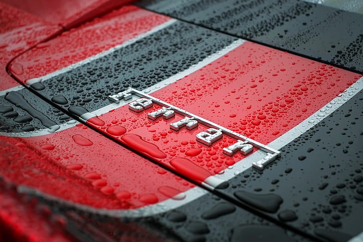 Logo, 4K, Ferrari, HD wallpaper