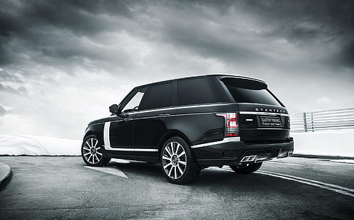 schwarz Land Rover Range Rover Geländewagen, Tuning, Range Rover, Rover, StarTech, HD-Hintergrundbild HD wallpaper