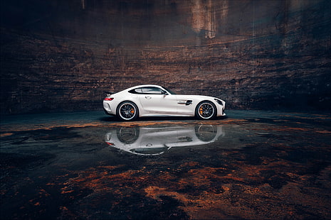 Mercedes-AMG, Mercedes-Benz, Auto, Spiegelbild, AMG-GTR, HD-Hintergrundbild HD wallpaper