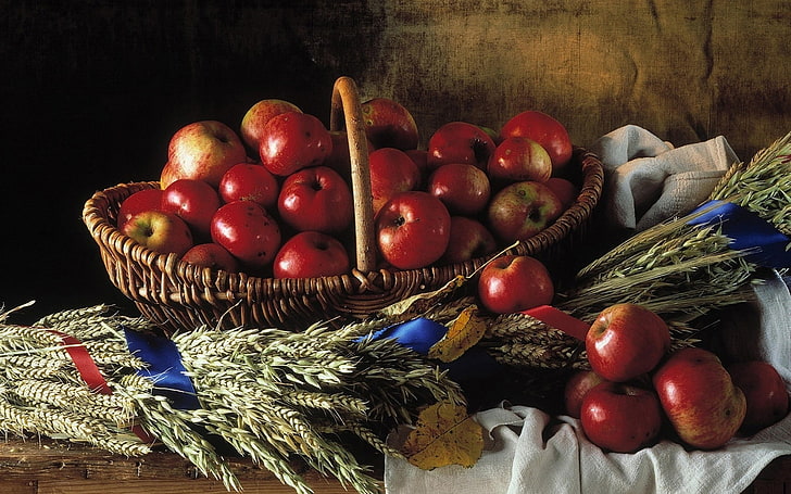 ผลไม้และผลไม้สีแดงและสีเหลืองแอปเปิ้ลผลไม้, วอลล์เปเปอร์ HD