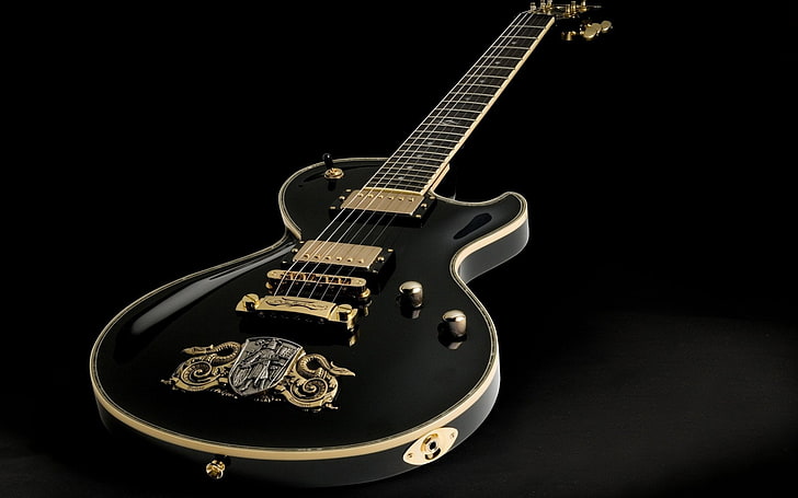 black and brown Les Paul electric guitar, Music, Guitar, Electric, HD wallpaper