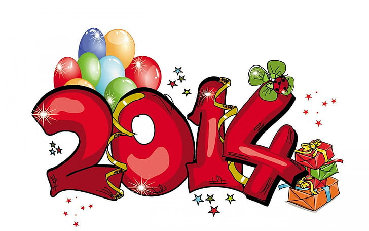 2014 Celebration New Year, 2014, celebration, year, HD wallpaper