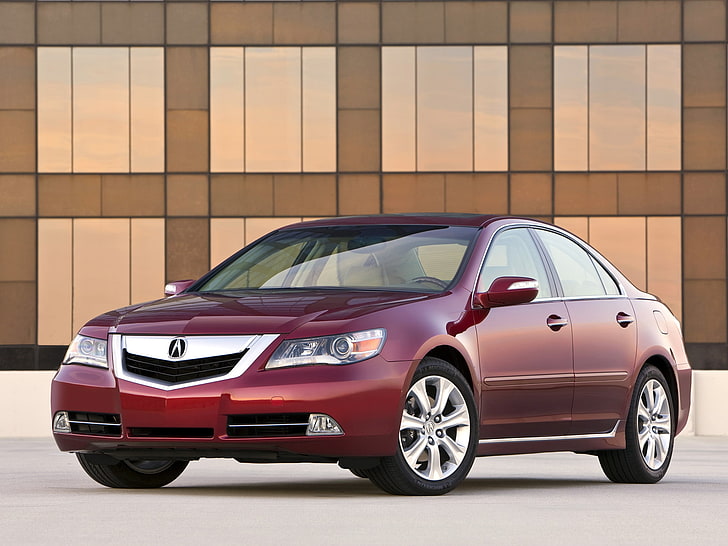 red Acura TLX sedan, acura, rl, red, front view, style, sedan, auto, HD wallpaper