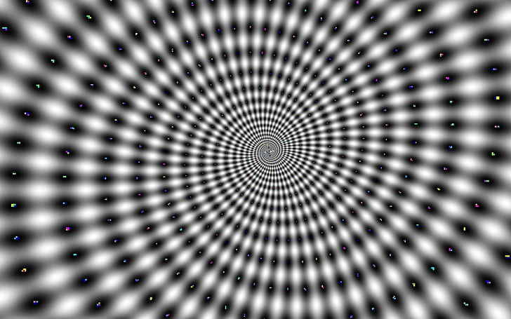 психеделична оптична илюзия спирала, HD тапет