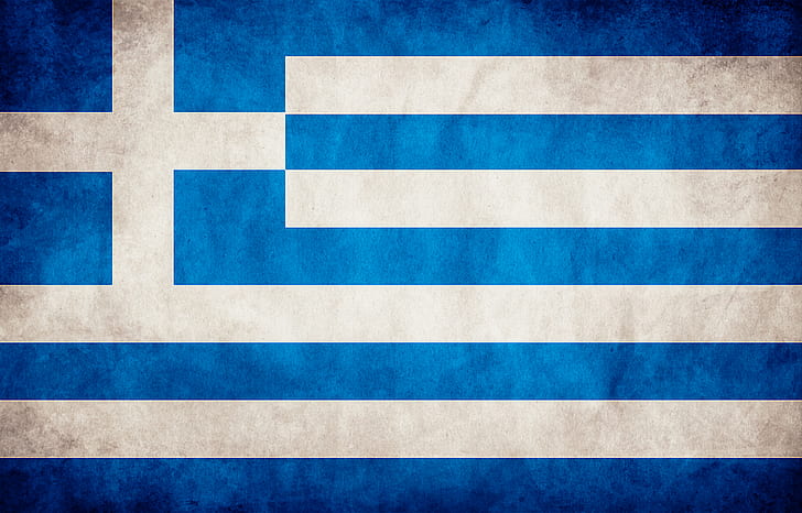 Grego, grécia, bandeira, branco, azul, HD papel de parede
