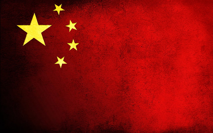 bandera de china, china, bandera, rojo, estrella, suciedad, Fondo de pantalla HD