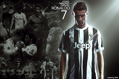 Cristiano Ronaldo, Juventus, futebol, Real Madrid, camisas esportivas, HD papel de parede HD wallpaper