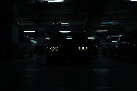 بي ام دبليو ، وقوف السيارات ، إي 39 ، عيون الملاك، خلفية HD HD wallpaper