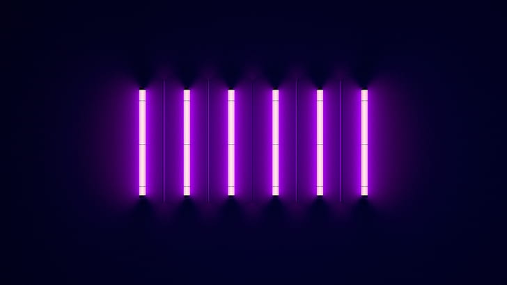 Artistic, Neon, Purple, HD wallpaper