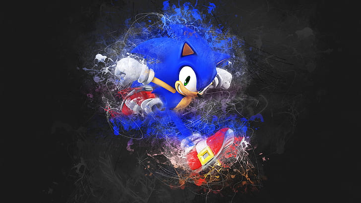 pahlawan, karya seni, Sonic, Sonic the Hedgehog, Super Smash Brothers, Wallpaper HD