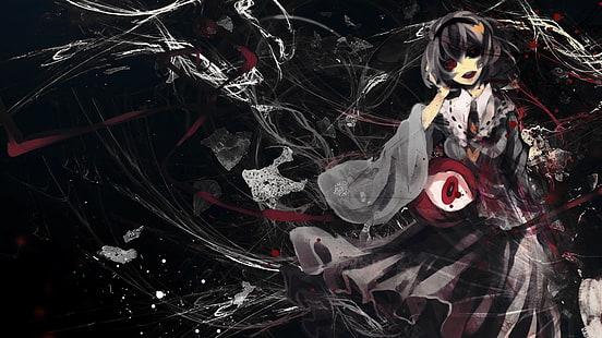 Anime, Touhou, Dark, Satori Komeiji, วอลล์เปเปอร์ HD HD wallpaper