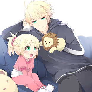 szabla, wersja dziecięca, ojciec, uroczy, wielki porządek losu, Anime, Tapety HD HD wallpaper