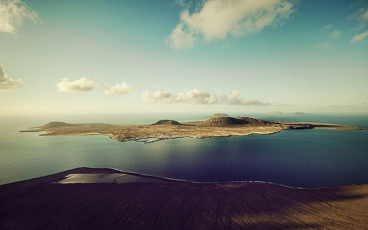 фотография, море, вода, остров, канарские острова, HD обои