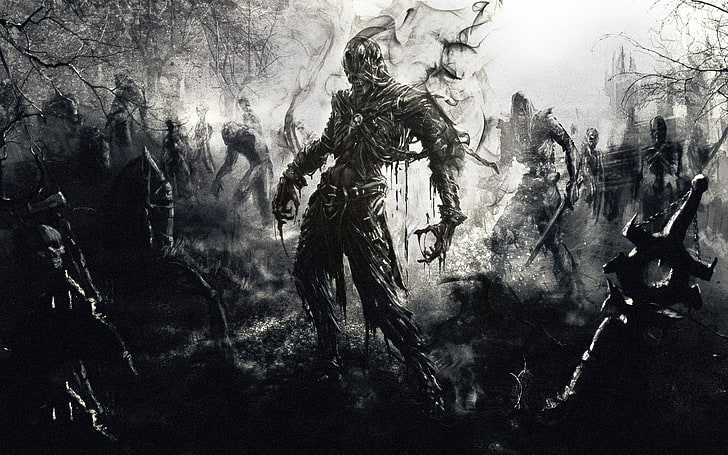 Monster digitale Malerei, Zombies, Fantasie, Kunst, HD-Hintergrundbild