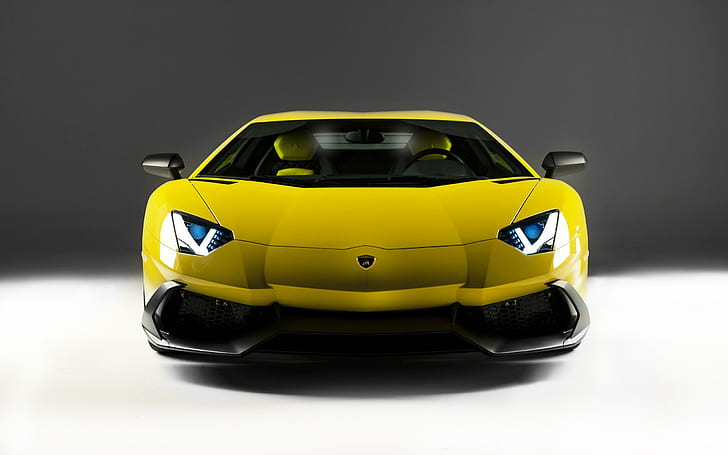 Lamborghini Aventador LP720 4 Édition Anniversaire 50, coupé jaune, édition, lamborghini, aventador, lp720, anniversario, voitures, Fond d'écran HD