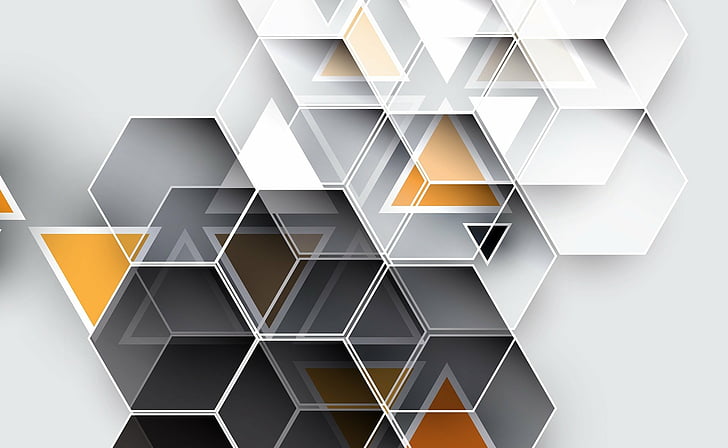 抽象、六角形、パターン、 HDデスクトップの壁紙
