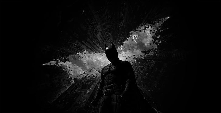 Der dunkle Ritter erhebt sich, Batman, dunkel, Christian Bale, HD-Hintergrundbild