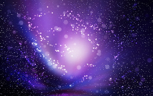 черно-фиолетовые обои галактики, свет, сияние, тень, яркие, HD обои HD wallpaper