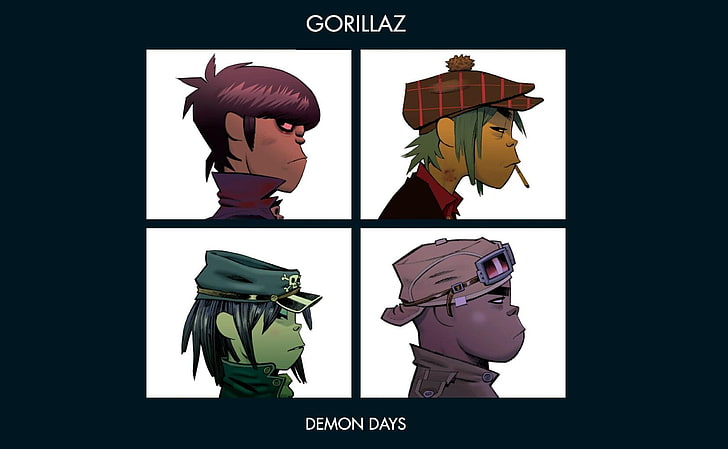 music, Gorillaz, album covers, demon days, HD wallpaper