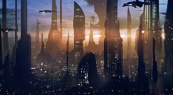copertina dell'applicazione di gioco, Star Wars, Skyscraper, Coruscant, Sfondo HD HD wallpaper