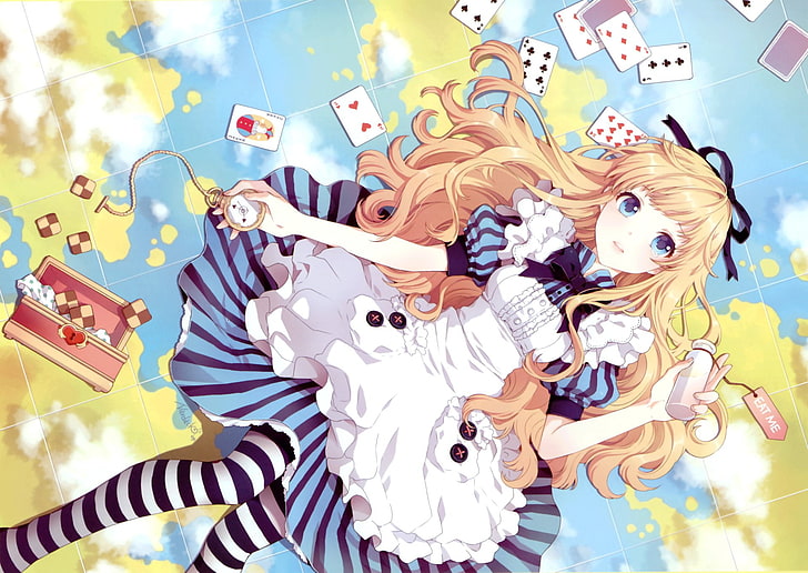 Anime, Alice au pays des merveilles, Alice (Alice au pays des merveilles), Fond d'écran HD