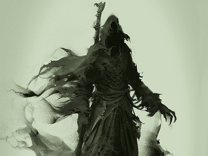 Grim Reaper ورق حائط رقمي ، فن خيالي ، قابض الأرواح، خلفية HD
