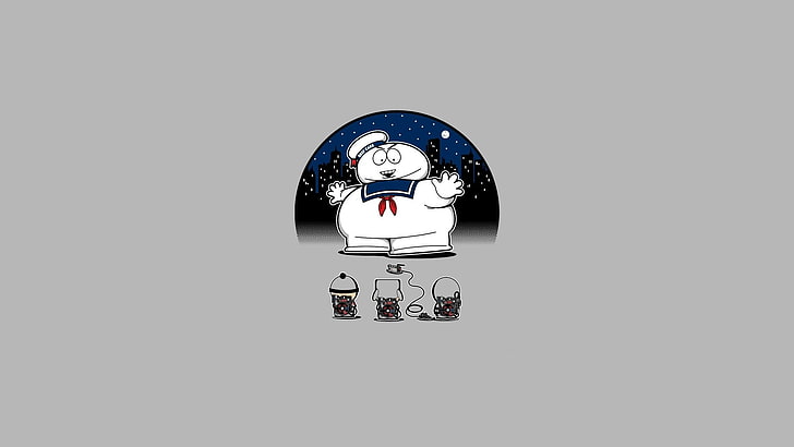 abstract minimalistic south park ghostbusters solid stay puft marshmallow man simplistic simple 1 Art Minimalistic HD Art , Abstract, minimalistic, HD wallpaper